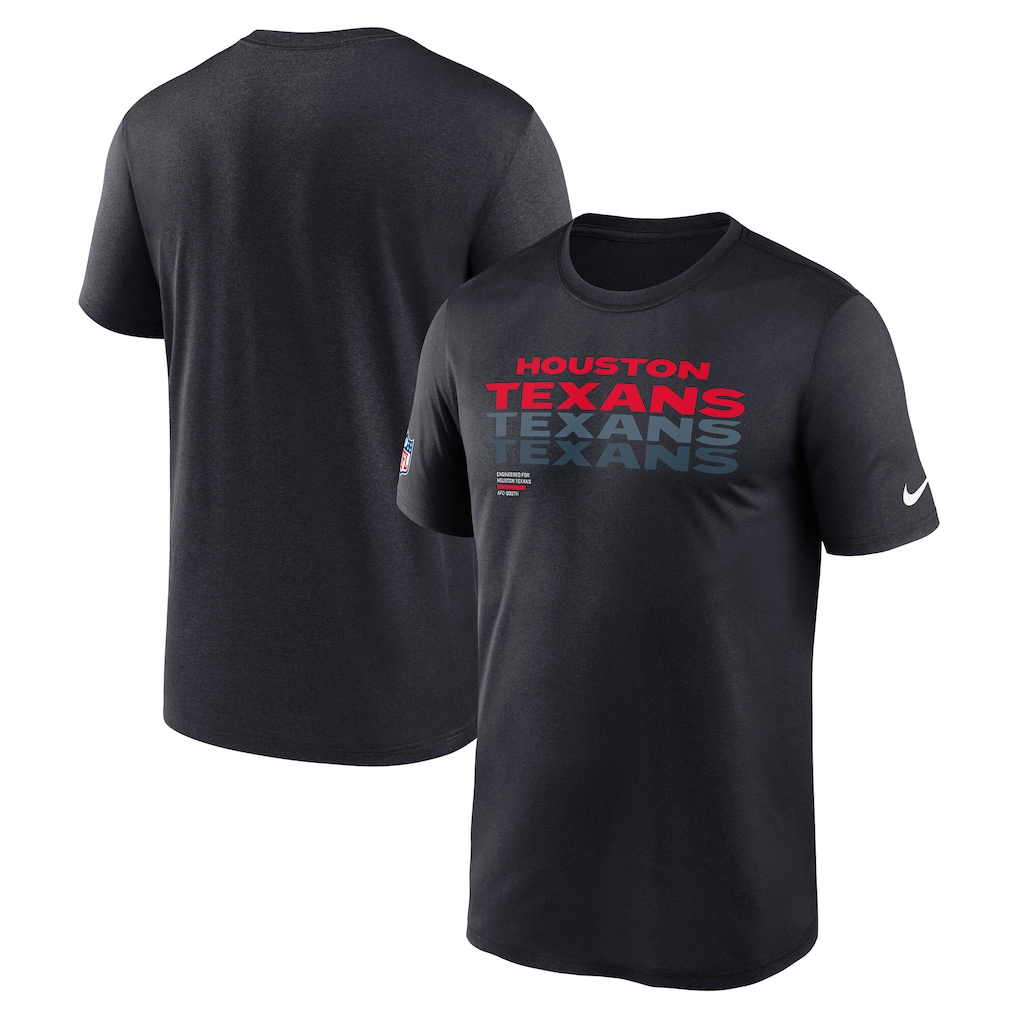 Men's Houston Texans 2025 Black Sideline Legend Dri-FIT T-Shirt Men's Houston Texans 2025 Black Sideline Legend Dri-FIT T-Shirt